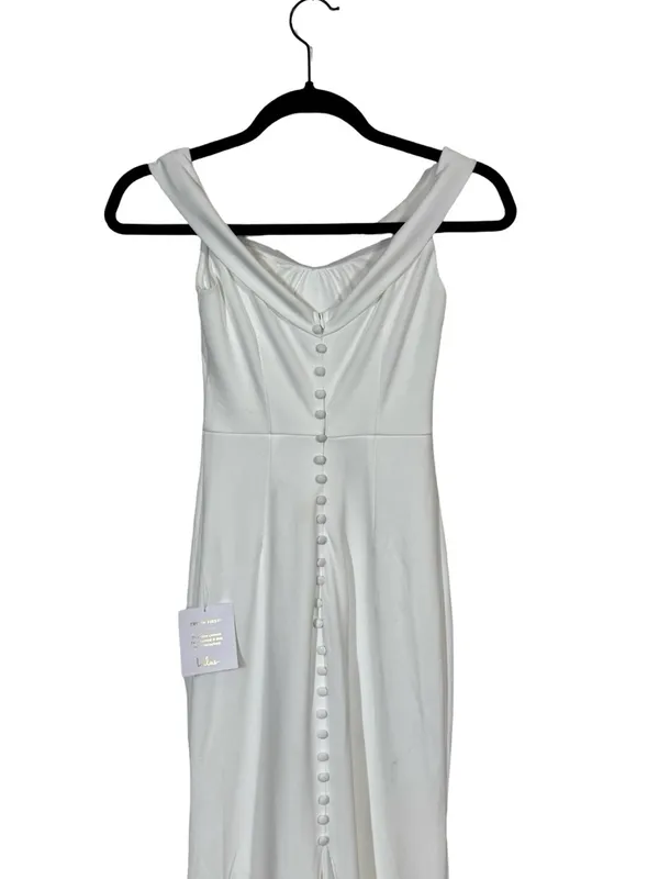NWT Lulus Arienne White Off-the-Shoulder Mermaid Maxi Dress- Still Full Price - Image 13