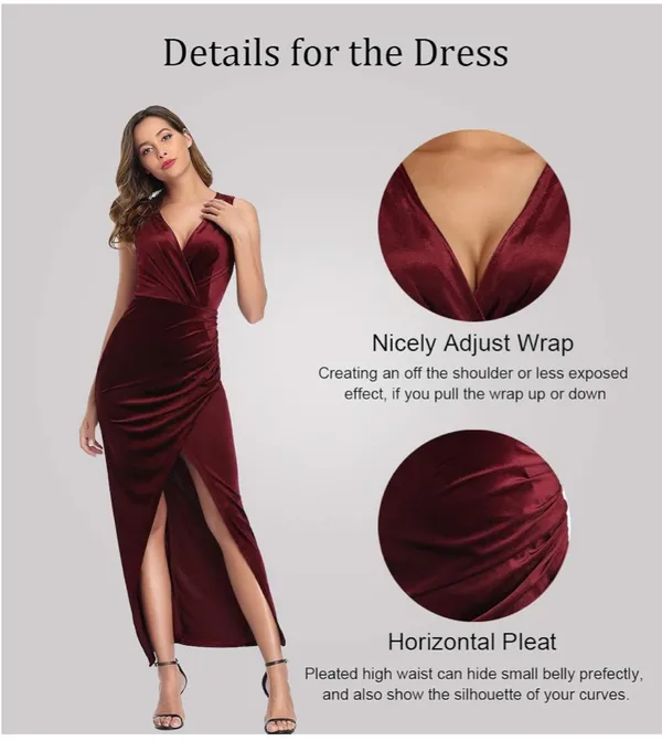 Amazon Red Velvet Dress - Image 2