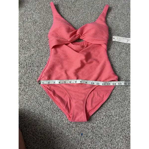 Anne Cole Dream Weaver Twist Front Melon One Piece Swimsuit women's ‎ Size 6 - Image 5