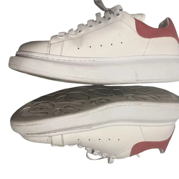 Alexander McQueen Platform Sneakers in White and Red Size 8 - Image 6