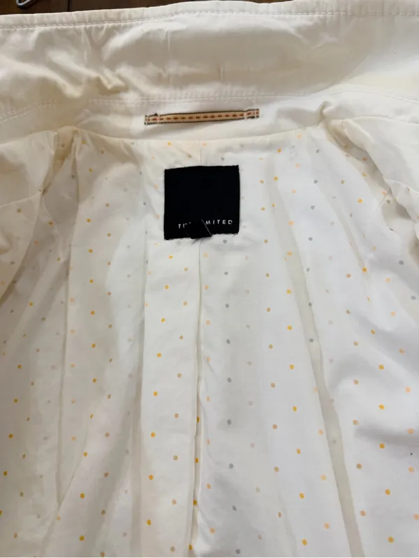 The Limited cream Cotton Stretch Blazer Size 12 Tailored Career Jacket - Image 8
