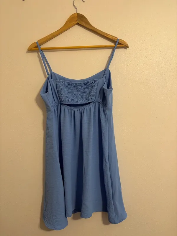 Altar’d State Blue Smocked Back Mini Dress - Image 2