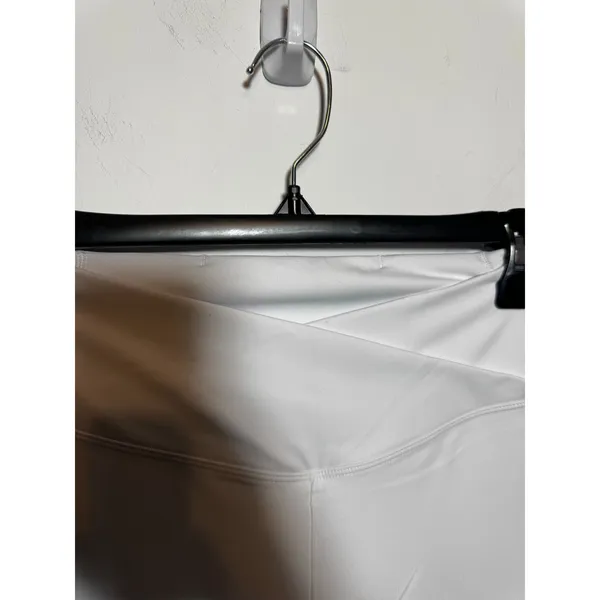 New Halara Crossover High Waisted Back Pocket Super Flare Leggings White XL - Image 8