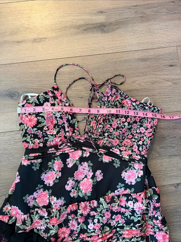 For Love & Lemons Rosalyn Patchwork Lace Maxi Dress- size Small - Image 4