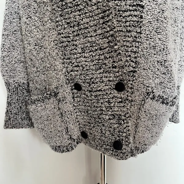 Vtg Y2K Side Effects Marled Cardigan Womens Sweater Sz M Chunky Knit Grandpa - Image 3