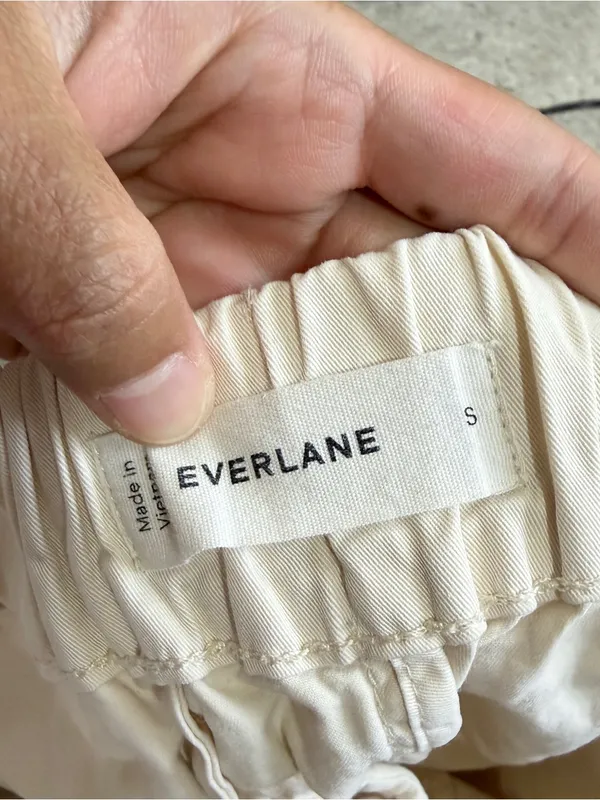 Everlane Women’s Organic Cotton The Easy Shorts Pull On Canvas in Ivory S - Image 8