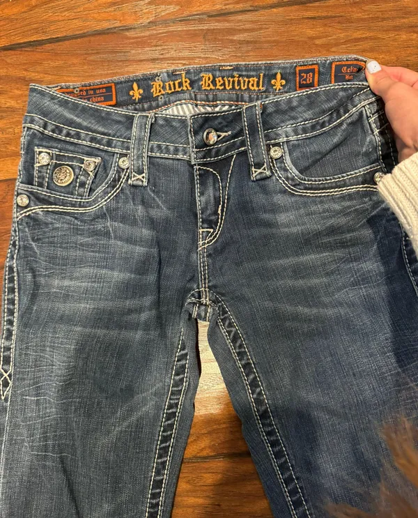 Rock Revival Celine Easy boot Stretch Jeans Size 28 - Image 3