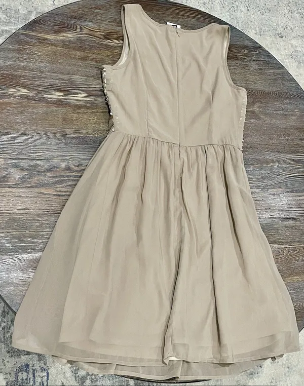 Doe & Rae Boutique Gold Sequin Beaded Sleeveless Cocktail Dress - Small - NWT - Image 12