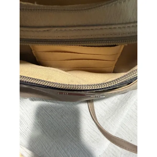 Tignanello Tan Faux Leather Convertible Backpack Purse Silver Tone Hardware - Image 5
