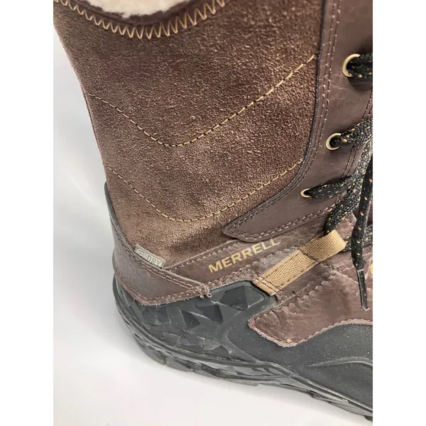 Merrell Winter Boots Womens 7.5 Brown Good Espresso Waterproof Vibram Insulated - Image 2