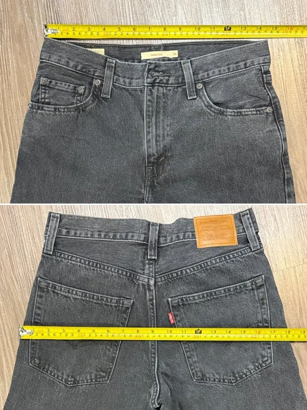 Levi’s Premium Baggy Dad Jeans 26 Boot Barn Black Big E $128 - Image 8