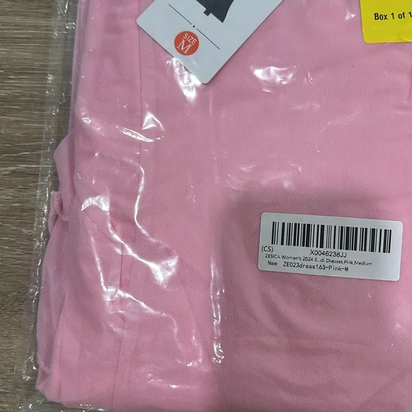 Chic Asymmetrical Pink Strapless Dress ruffle Size M - Image 2