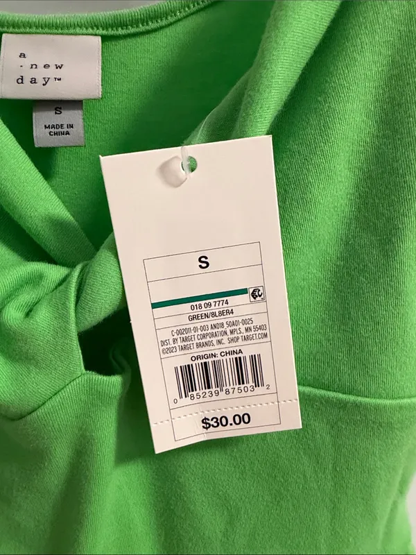 Bright green front tie midi dress NWT - Image 5