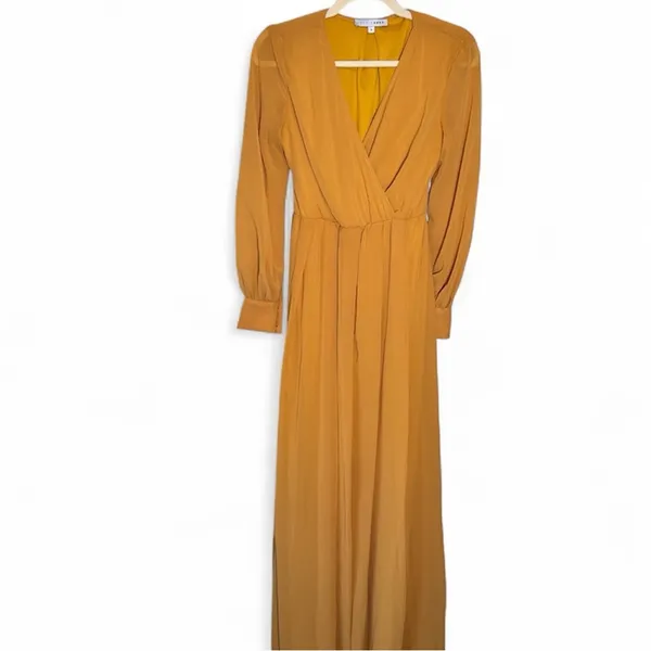 Baltic Born Orange Lydia Faux Wrap Maxi Dress Womens S Boho Fall Classic - Image 2