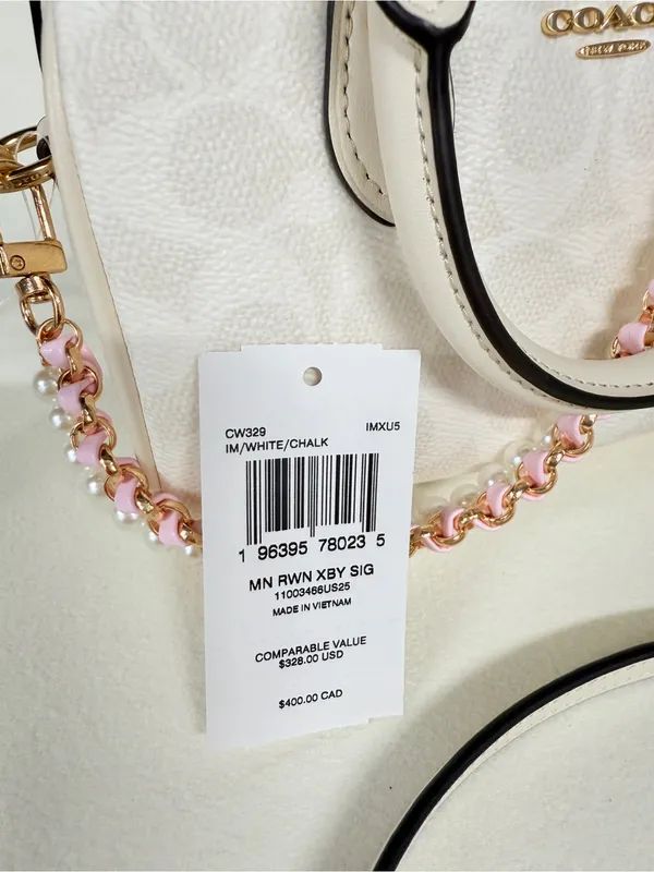 coach Mini Rowan Crossbody in signature canvas cw329 - Image 7
