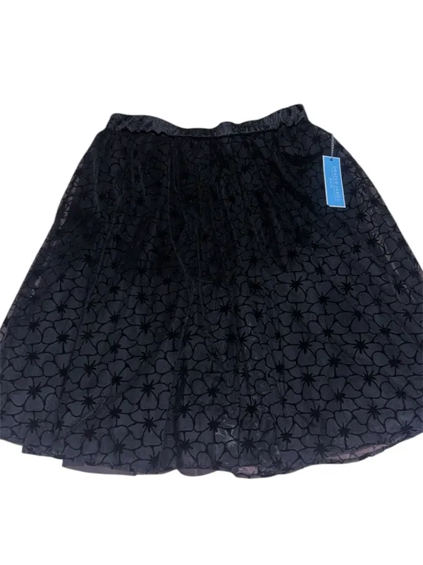 NWT Draper James RSVP Black A-Line Velvet Burnout Lined Floral Midi Skirt L - Image 2
