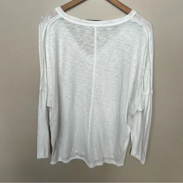 Free People We The Free On My Mind V Neck Dolman Sleeve Relaxed Shirt White Sm - Image 7