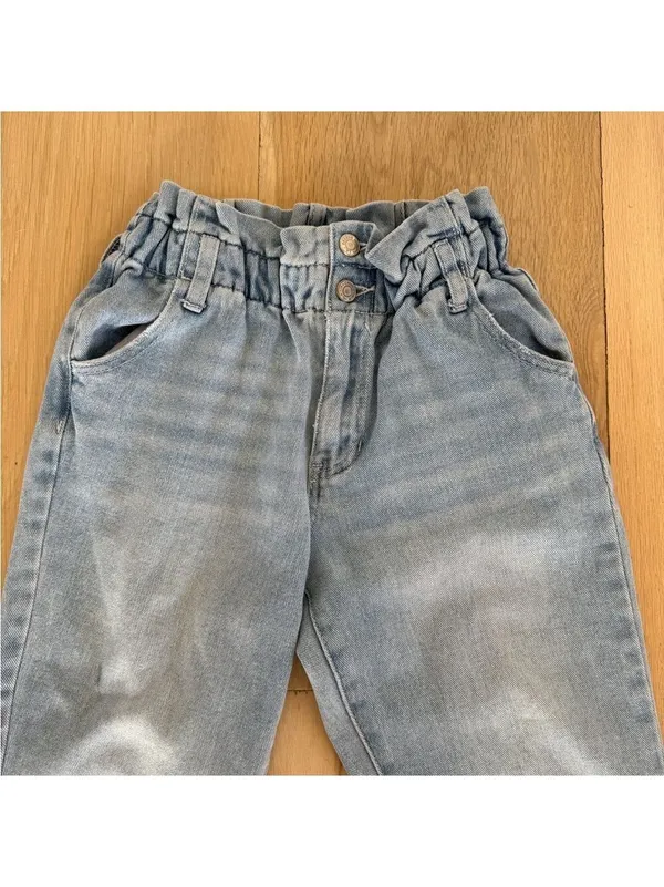 PacSun Mom Jean Light Wash Paperbag Jeans Size 24 - Image 2