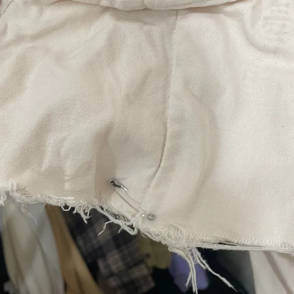 Free People White Distressed Cropped Jacket - Image 5