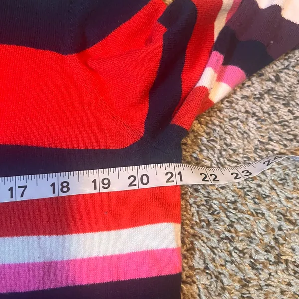 LOFT Outlet Women's XL Striped Knit Sweater Crew‎ Neck Long Sleeve Casual - Image 4