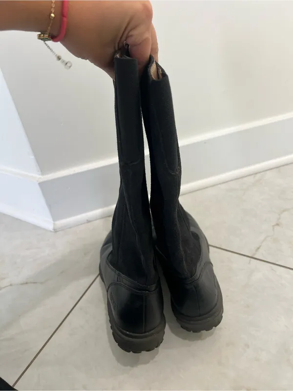 Bogs Black Suede Bobby Tall Boots Size 8 US - Image 3