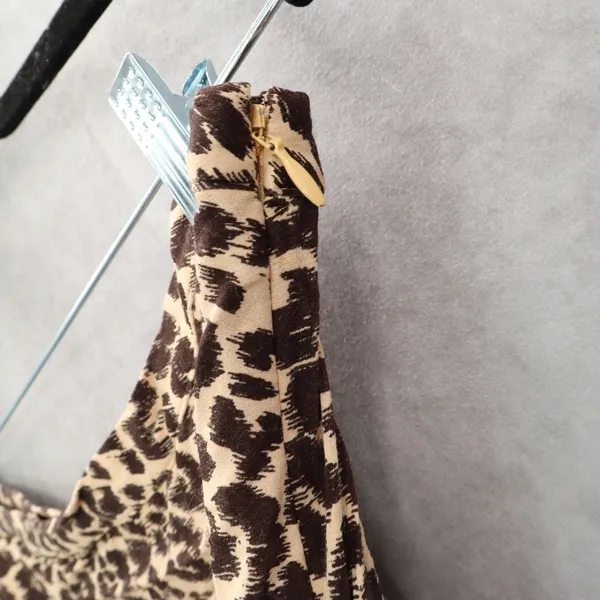 By Anthropologie Animal Print Leopard‎ Flare Knee Length Midi Skirt Plus 14 - Image 5
