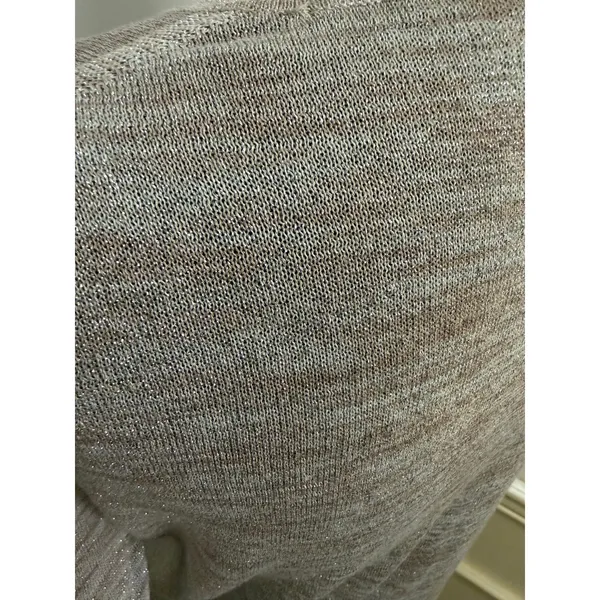 J.Crew Metallic Shimmer Fine Knit Crewneck Pullover Sweater Holiday Sparkle - Image 6