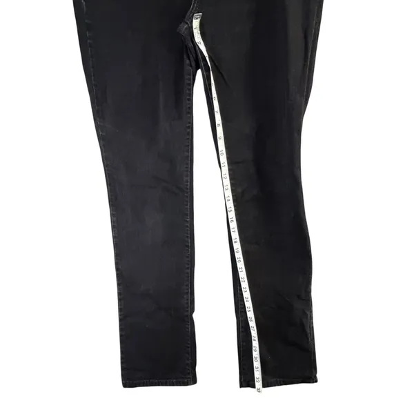 Levis 505 Straight Leg Jeans Womens 10 Long Black‎ Mid Stretch Classic Timeless - Image 7