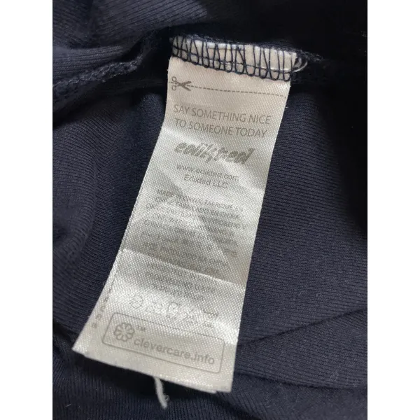 Edikted Women's Navy Blue Long Sleeve Basic Cropped T Shirt Tee Top Size XL - Image 7