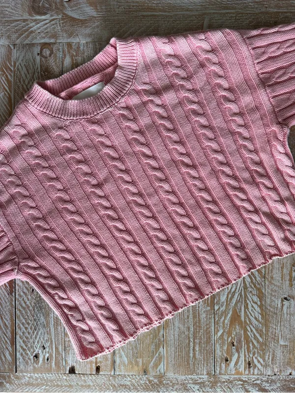 💝Aerie Pink Cable Knit Cropped Sweater💝 ~XS - Image 2