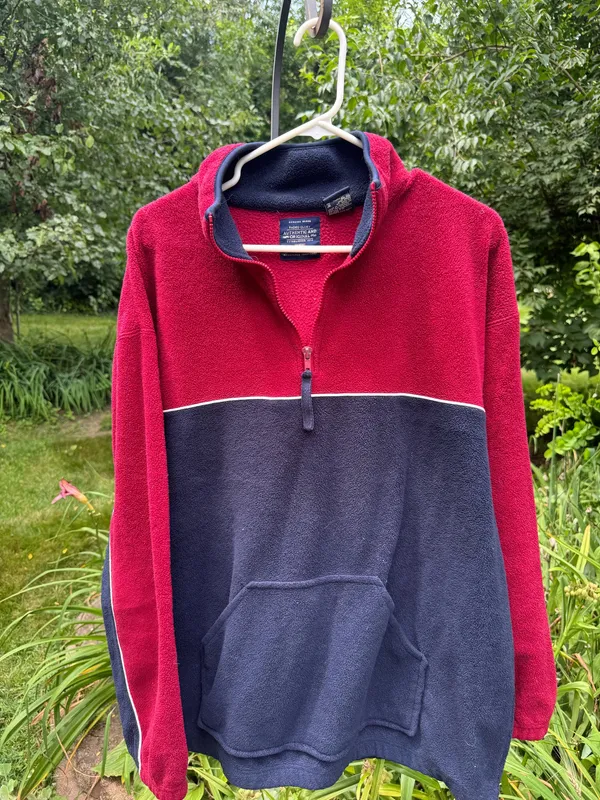 Faded Glory Vintage Quarter-Zip- red and blue - Image 6