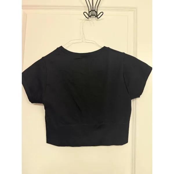 OFFLINE by Aerie Black Cropped Sweatshirt T-Shirt M - Image 5