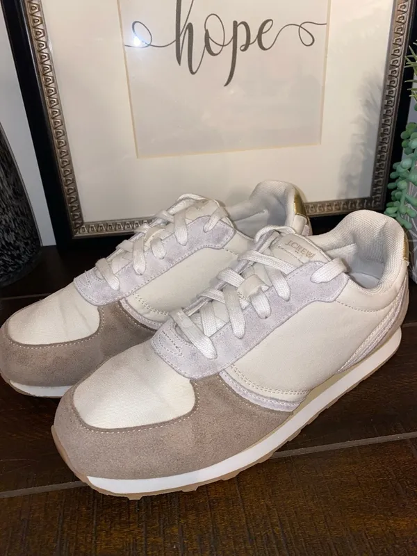 J. Crew Women's Suede Trainer Walking Sneakers Size 8 - Image 7