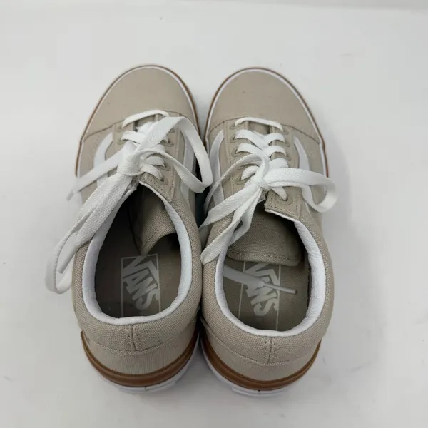 Vans Old Skool Stacked Canvas Platform Sneaker Oatmeal Beige Women Size 7 - Image 10