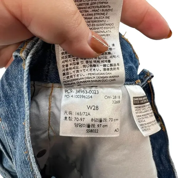 Levi's Deconstructed‎ Mini Skirt Medium Wash Denim Jean Size 28 - Image 13