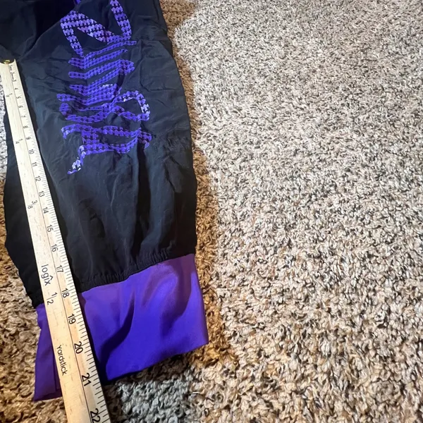 Zumba Fitness Womens Medium Cargo Jogger Pants Black Purple High Waist Dance M‎ - Image 8
