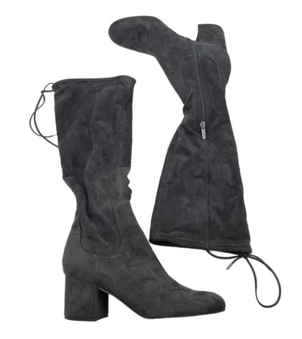 Sam Edelman Women's Vinney Round Toe Knee High Boots Size 7 dark Gray suede - Image 2