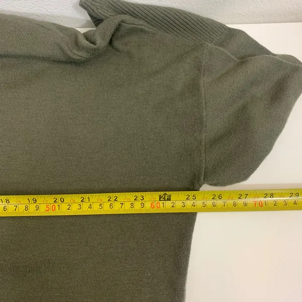 Chelsea28 Womens XS S Olive Green V-Neck Oversized Button Front Cardigan Sweater - Image 3