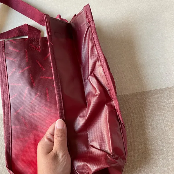Lululemon Shopping Tote Bag Red - Small - Image 4
