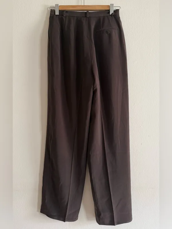 Caslon Dark Brown Pleated Dress Pants - Image 2