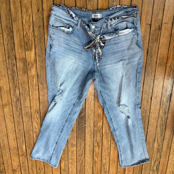 M‎ Jeans by Maurice's Distressed Denim Straight Leg Ankle Jeans 22W - Image 11