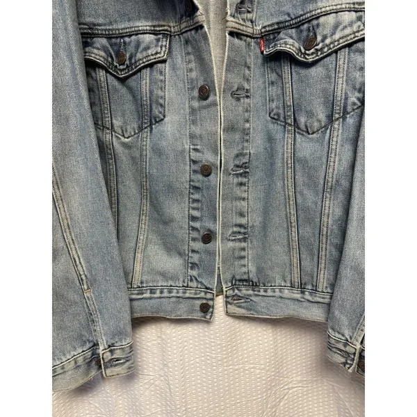Levi's 70507 Light Wash Denim Trucker Jean Jacket Classic 90s 100% Cotton Medium - Image 3