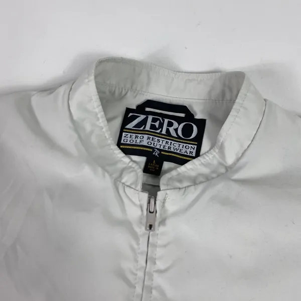 Zero Restriction Jacket Womens‎ Large Gray Microfiber Golf Windbreaker USA Made - Image 3