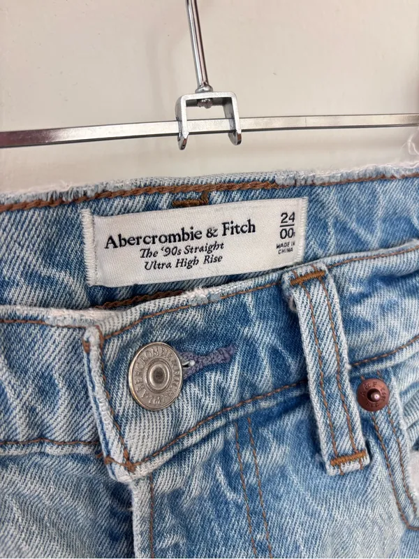 Abercrombie & Fitch 90s Double High Rise Jeans | Size 23 / 00 - Image 6
