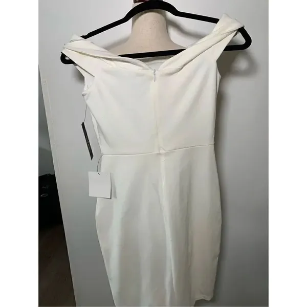 Lulus size small white dress off the shoulder - Image 3