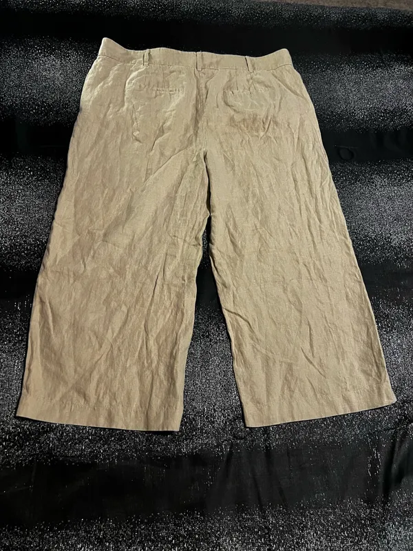 Womens sz20-22R Boden 100% Linen wide leg capri pants 24" inseam - Image 2