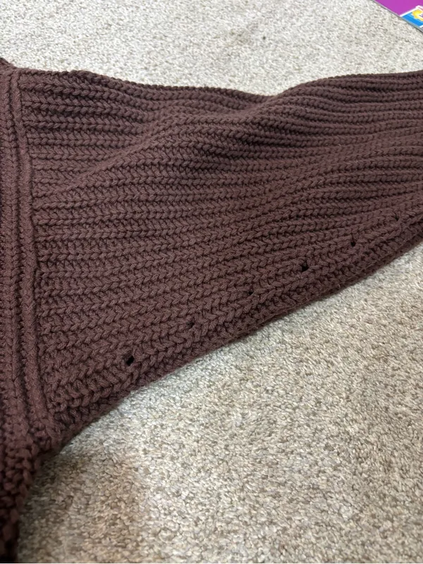 Free People Swim Too Deep Cardi size XS in Brown oversized button front ribbed - Image 15