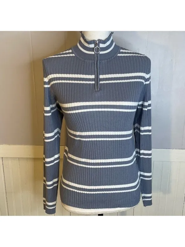 Y2K Pink Republic Ribbed 1/4 Zip Sweater – Size XXL - Image 2