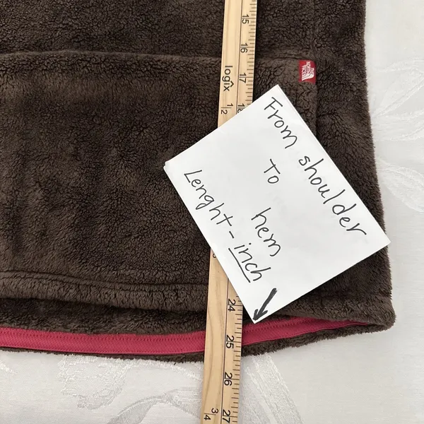 The North Face Size-L/G Womens Brown Fleece 1/4 Zip‎ Pullover Jacket - Image 4