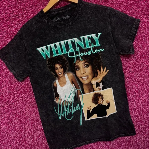 Whitney Houston My Love is Your Love Collage Dance Pop Tee M - Image 3